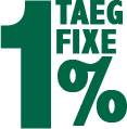 1% Taeg fixe*